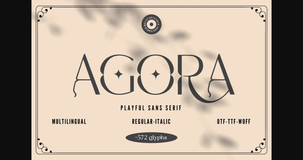 Agora Font Poster 1