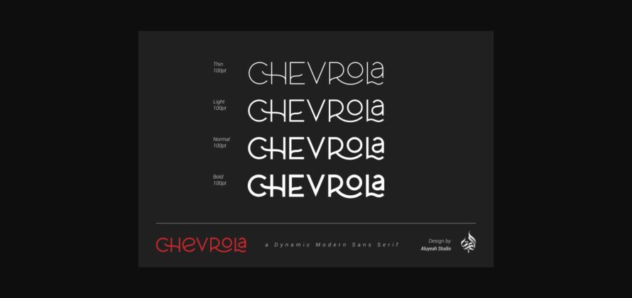 AL Chevrola Font Poster 7