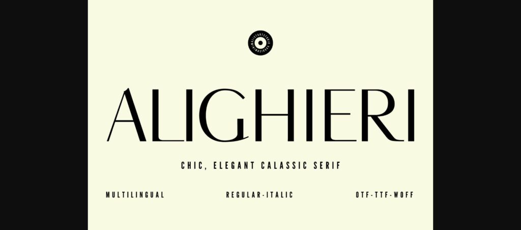 Alighieri Font Poster 1