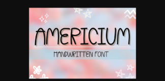 Americium Font Poster 1