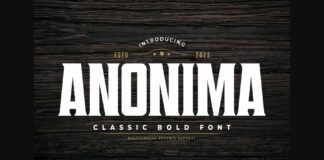 Anonima Font Poster 1