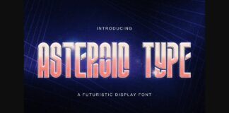 Asteroid Type Font Poster 1