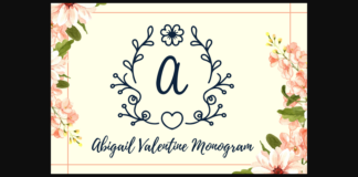 Abigail Valentine Monogram Font Poster 1