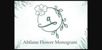 Abilane Flower Monogram Font Poster 1