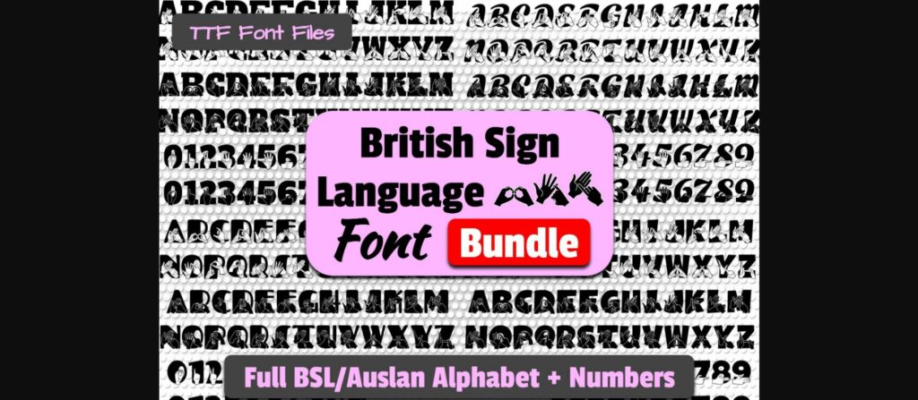 Able Lingo BSL 1-5 Font Poster 1