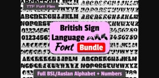Able Lingo BSL 1-5 Font Poster 1