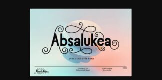 Absalukea Font Poster 1