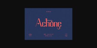 Achone Font Poster 1