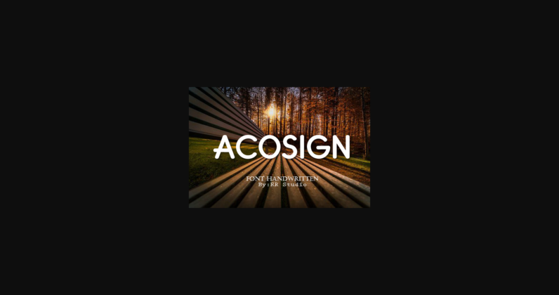 Acosign Font Poster 3