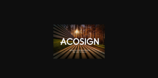 Acosign Font Poster 1