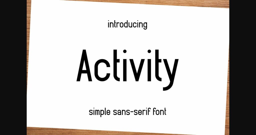 Activity Font Poster 3