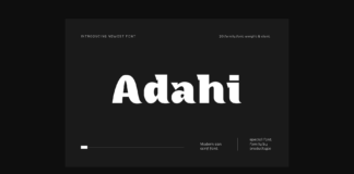 Adahi Font Poster 1