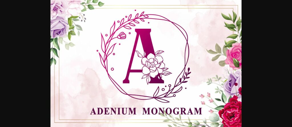 Adenium Monogram Font Poster 1