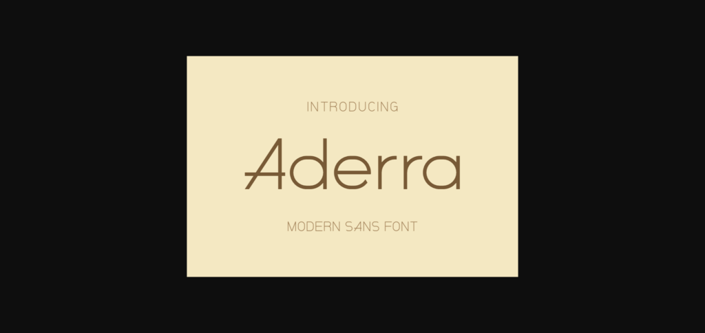 Aderra Font Poster 3