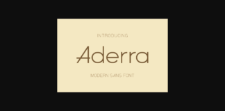 Aderra Font Poster 1