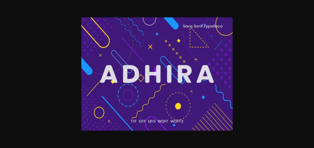 Adhira Font Poster 3