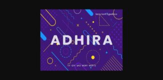 Adhira Font Poster 1