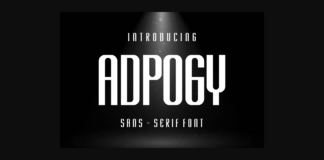 Adpogy Font Poster 1