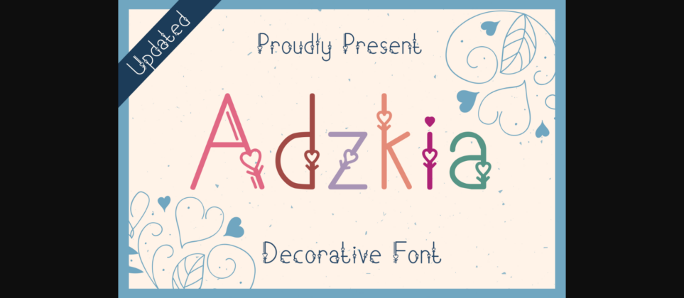 Adzkia Font Poster 3