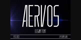 Aervos Font Poster 1