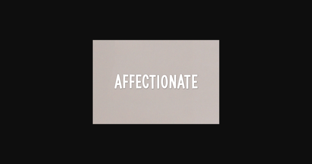 Affectionate Font Poster 1