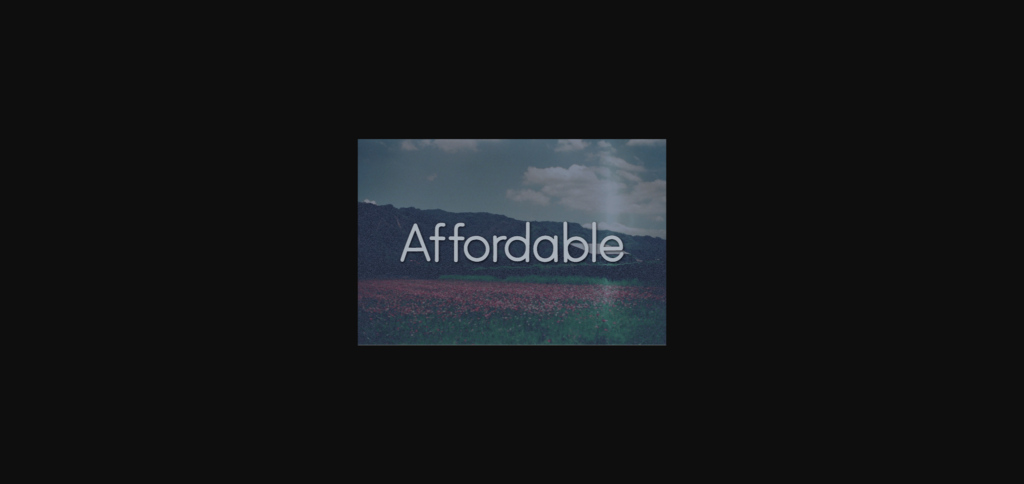 Affordable Font Poster 1