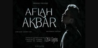 Aflah Akbar Font Poster 1