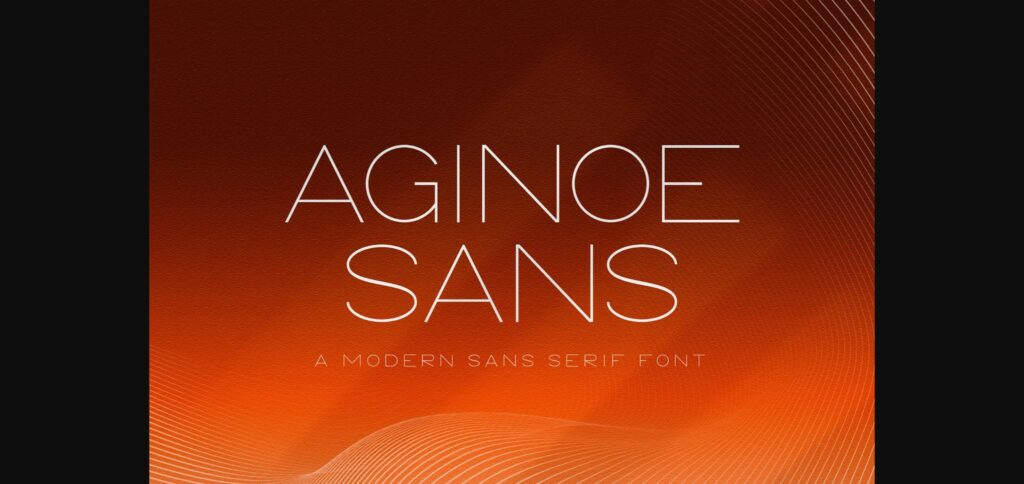 Aginoe Sans Font Poster 3