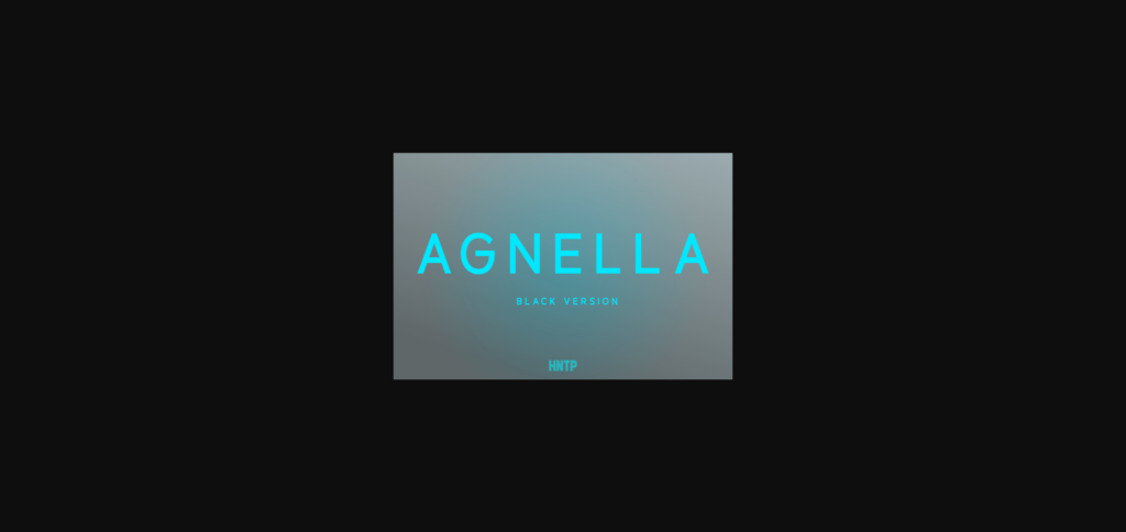 Agnella Black Font Poster 3