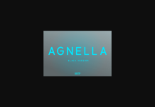 Agnella Black Font Poster 1