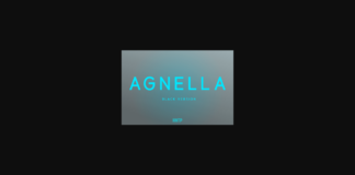 Agnella Black Font Poster 1