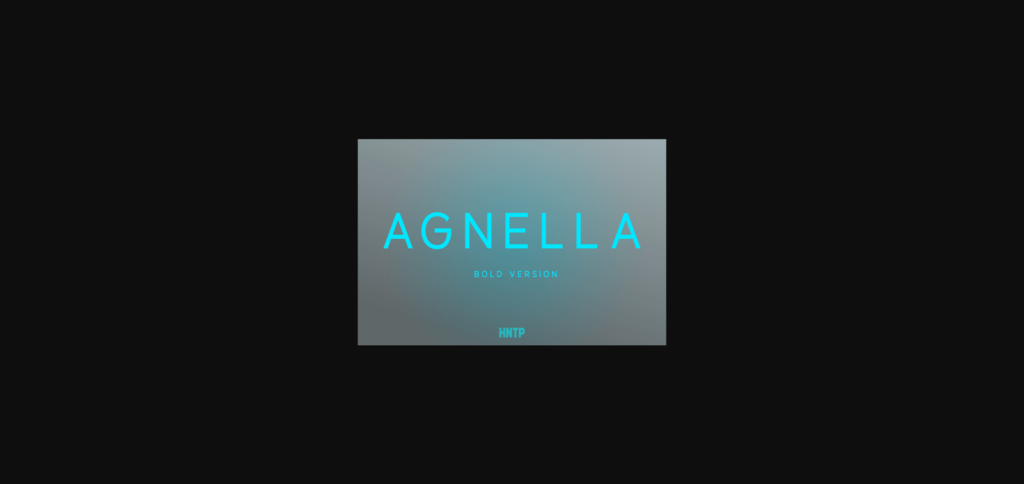 Agnella Bold Font Poster 3