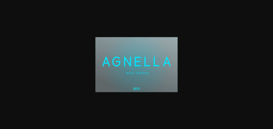 Agnella Bold Font Poster 1