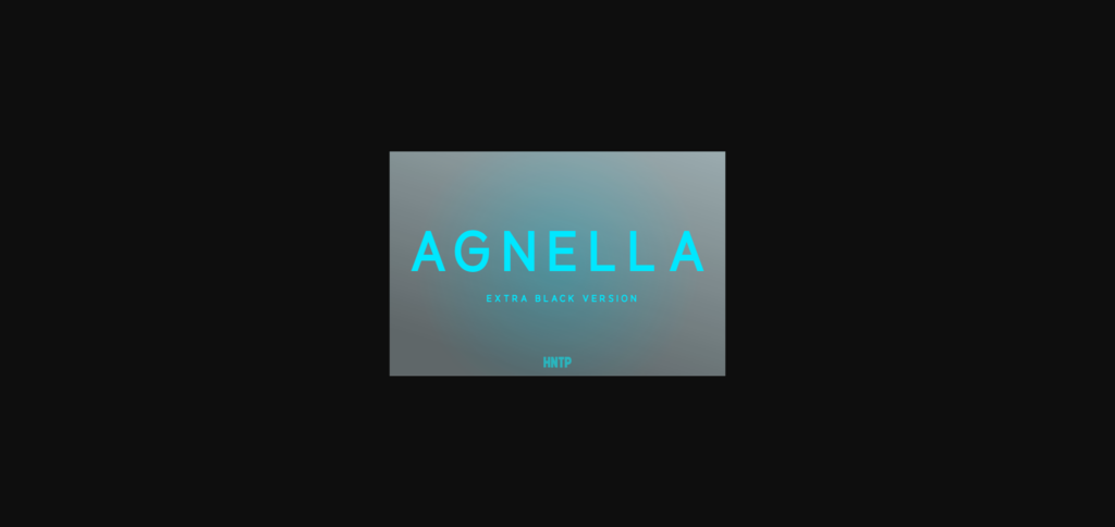 Agnella Extra Black Font Poster 3