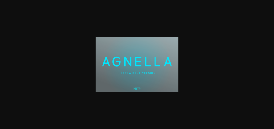 Agnella Extra Bold Font Poster 3