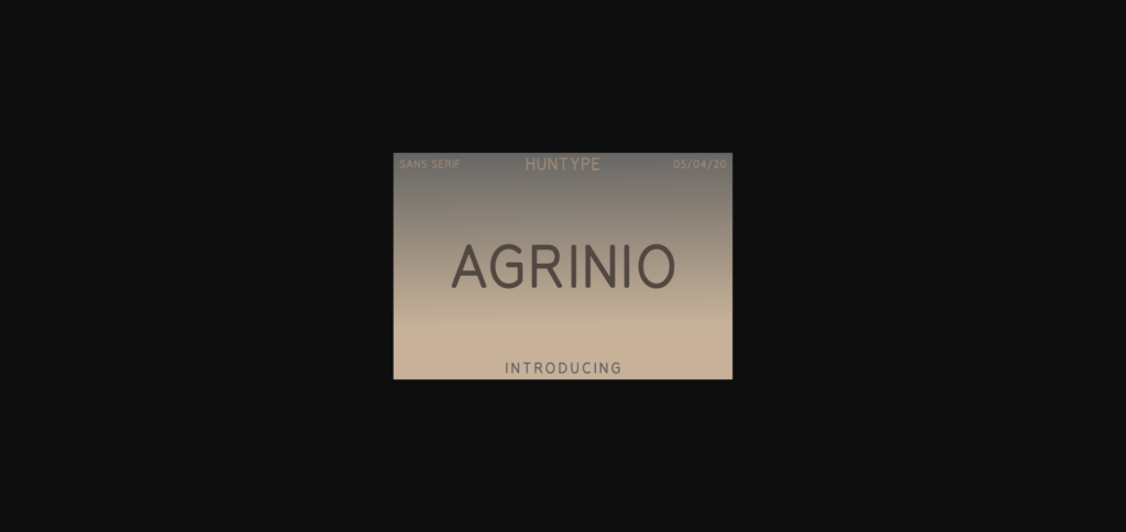 Agrinio Font Poster 3