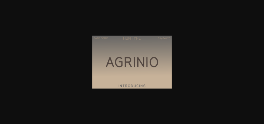 Agrinio Font Poster 3