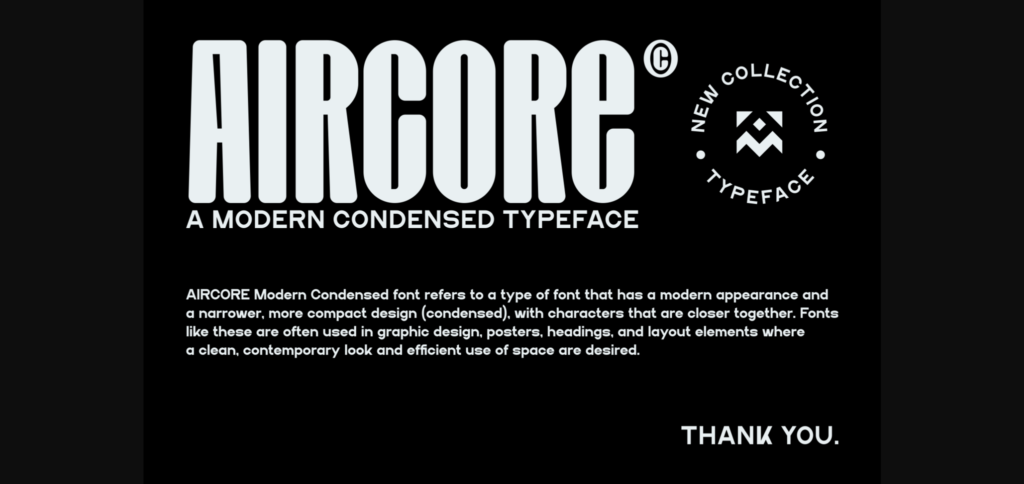 Aircore Font Poster 2