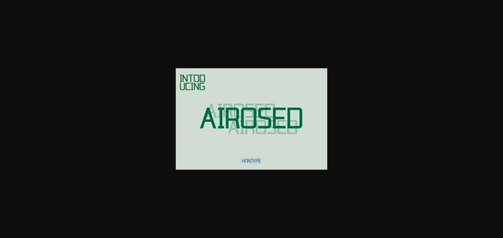 Airosed Font Poster 3