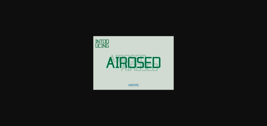 Airosed Font Poster 1
