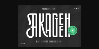 Akageeh Font Poster 1