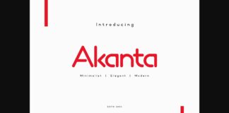 Akanta Font Poster 1