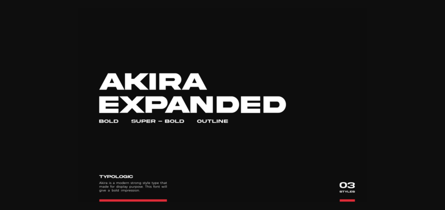 Akira Expanded Font Poster 3