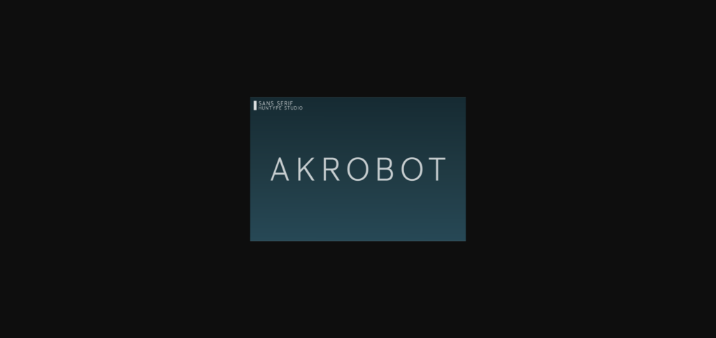 Akrobot Font Poster 3