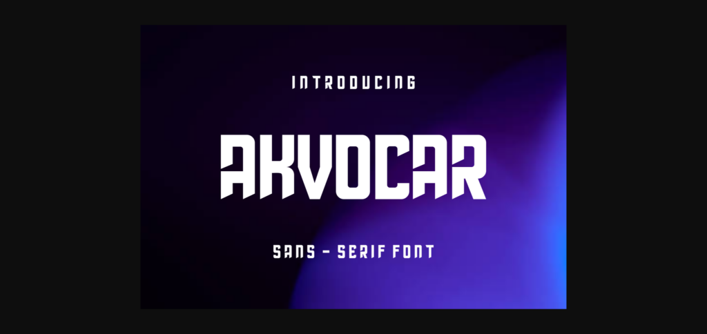 Akvocar Font Poster 3