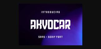 Akvocar Font Poster 1