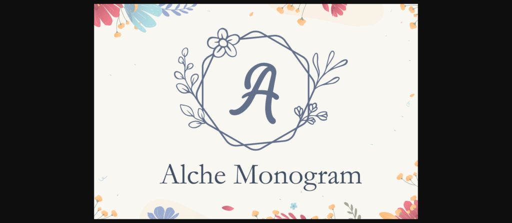 Alche Monogram Font Poster 3