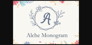 Alche Monogram Font Poster 1