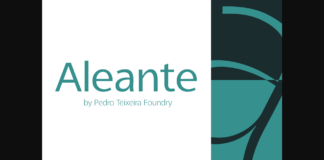 Aleante Font Poster 1