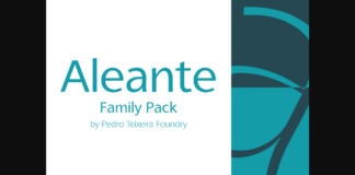 Aleante Font Poster 1